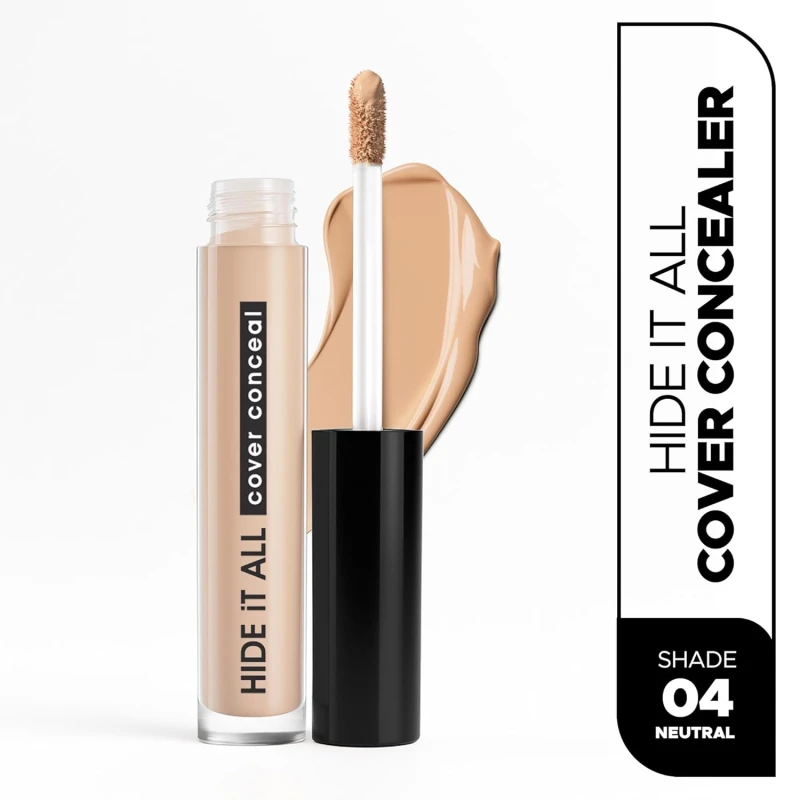 Hilary Rhoda Hide It All Cover Conceal | Conceals Masks, Scars & Dark Circles | High Coverage Concealer | With Shea Butter | Matte Finish | Cruelty-Free & Vegan - 3.7ml (Natural - Shade 4) thumbnail 3